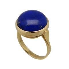 18 krt gouden ring met Lapis Lazulli