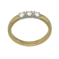 14 Krt Bi-Color Alliance ring met Briljant 0.27 Ct