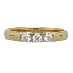 14 Krt Bi-Color Alliance ring met Briljant 0.27 Ct