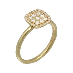 Geelgouden fantasie Briljant ring 0.41 Ct.