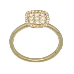 Geelgouden fantasie Briljant ring 0.41 Ct.