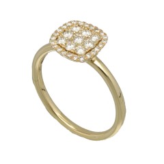 Geelgouden fantasie Briljant ring 0.41 Ct.