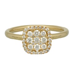 Geelgouden fantasie Briljant ring 0.41 Ct.