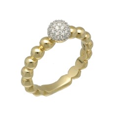 Geelgouden Fantasie Briljant ring 0.24 Ct.