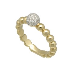 Geelgouden Fantasie Briljant ring 0.24 Ct.