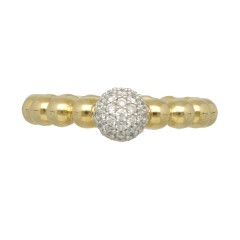 Geelgouden Fantasie Briljant ring 0.24 Ct.