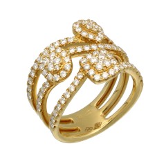 18 krt gouden Briljant ring 1.14 Ct