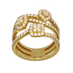 18 krt gouden Briljant ring 1.14 Ct