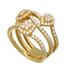 18 krt gouden Briljant ring 1.14 Ct