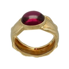 14 krt gouden Vintage ring met Rhodoliet