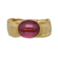 14 krt gouden Vintage ring met Rhodoliet