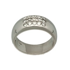 18 krt Witgouden ring met Briljant ca. 0.35 Ct