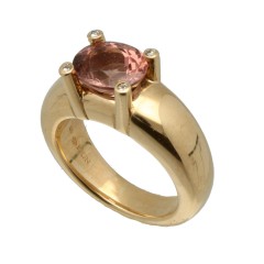 14Krt. gouden ''Bron Phlox ring'' Roze Toermalijn 