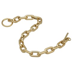 14 krt gouden schakelarmband met kapittelslot.