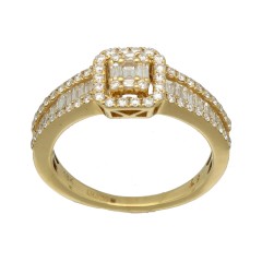 18 Krt. geelgouden ring met 0.68 ct. Diamant