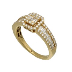 18 Krt. geelgouden ring met 0.68 ct. Diamant