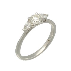 18 Krt. witgouden Diamant ring "tiffany model" 0.82 ct.