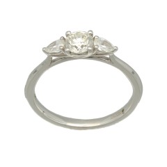 18 Krt. witgouden Diamant ring 