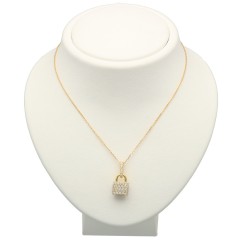 Gouden collier met Briljanten hanger 0.75 Ct 