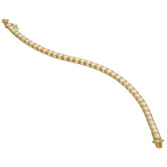 18Krt. gouden Tennis armband  5.00Ct. 