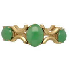 14 krt gouden armband bezet met Jade