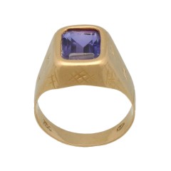 18 krt gouden Vintage ring met Amethist