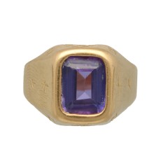 18 krt gouden Vintage ring met Amethist