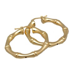 14Krt. Gouden Bamboo Hoops