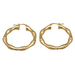 14Krt. Gouden Bamboo Hoops