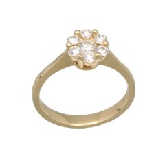 14Krt. Geelgouden solitair ring bezet met briljant 0.50ct