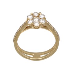 14 Krt. Geelgouden Solitair ring bezet met briljant 0.80ct