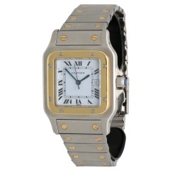 Cartier Santos Galbee Goud/Staal