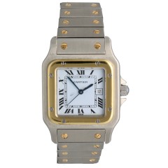 Cartier Santos Galbee Goud/Staal