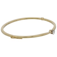 14Krt. gouden Bangle gezet met Briljant 0.30Ct.