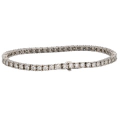 18Krt. witgoud Tennis collier & armband by Trophy 26.84Ct.