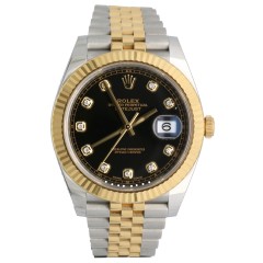 Rolex Datejust 41 Black diamond/Jubilee 126333