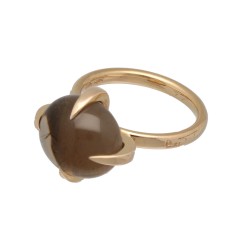 18Krt. Rosegouden Pomellato ring 'Veleno' Smoky Quartz 