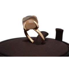 18Krt. Rosegouden Pomellato ring 'Veleno' Smoky Quartz 