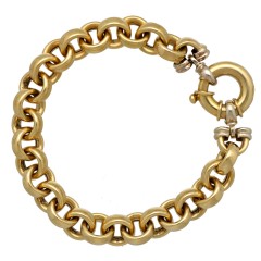 18Krt. gouden Jasseron schakel armband 