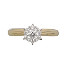 18Krt. gouden Solitaire ring 0.34Ct. 