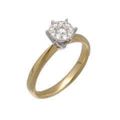 18Krt. gouden Solitaire ring 0.34Ct. 