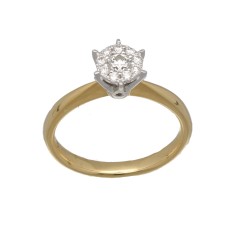 18Krt. gouden Solitaire ring 0.34Ct. 