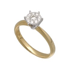 18Krt. gouden Solitaire ring 0.34Ct. 