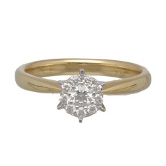 18Krt. gouden Solitaire ring 0.34Ct. 