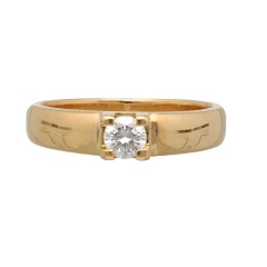 18Krt. gouden Solitaire ring 0.25Ct. 