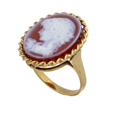 14Krt. gouden Camee ring