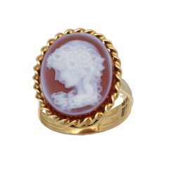 14Krt. gouden Camee ring