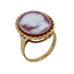 14Krt. gouden Camee ring