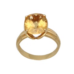 14Krt. gouden vintage ring met Citrien