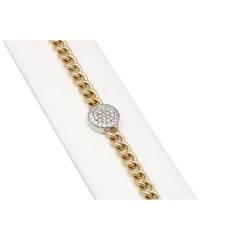 14Krt gouden Gourmet armband met Briljant 0.52Ct.